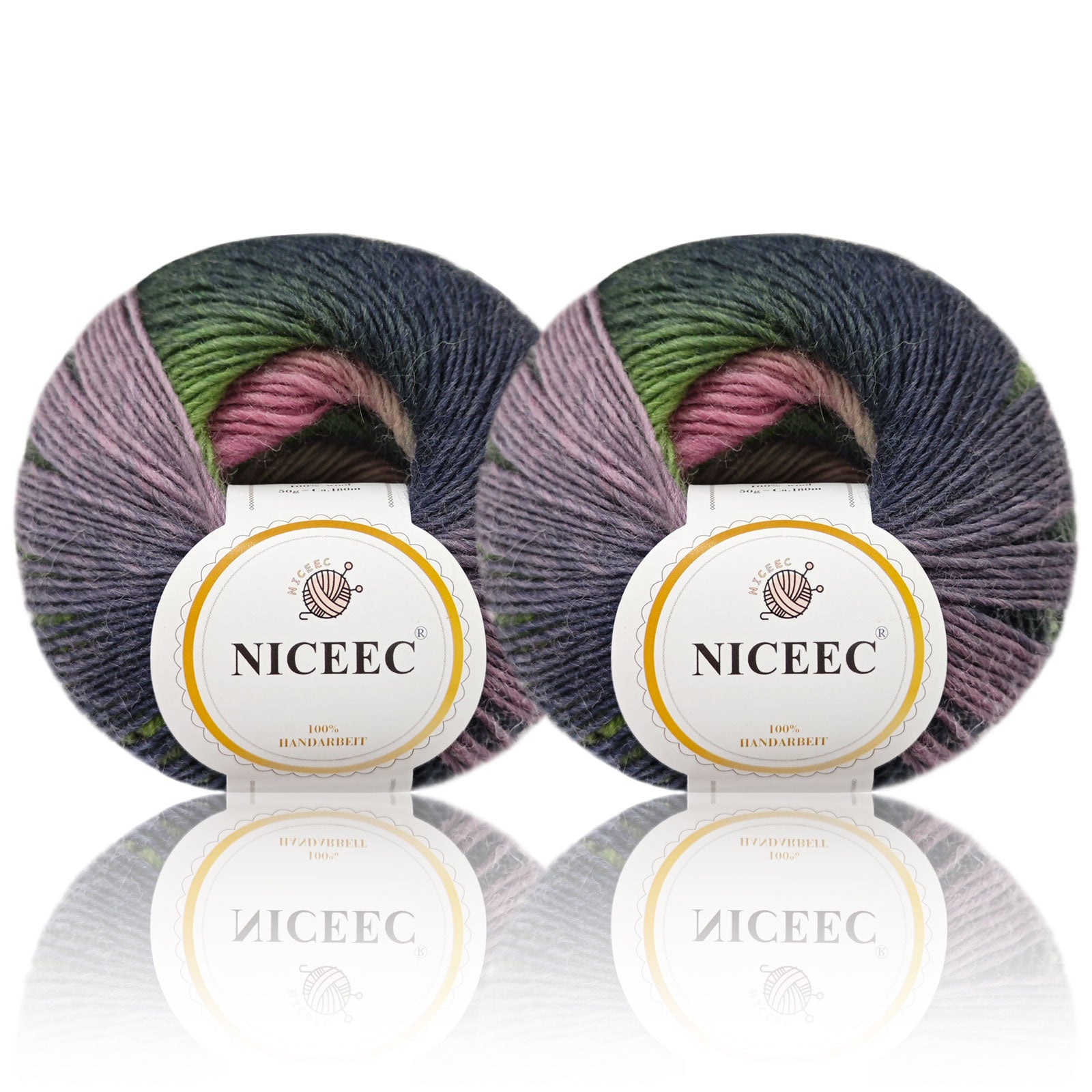 Hilo suave arcoíris 100 % lana degradado multicolor para tejer a crochet