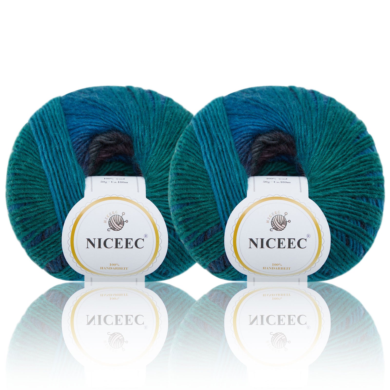 Hilo suave arcoíris 100 % lana degradado multicolor para tejer a crochet