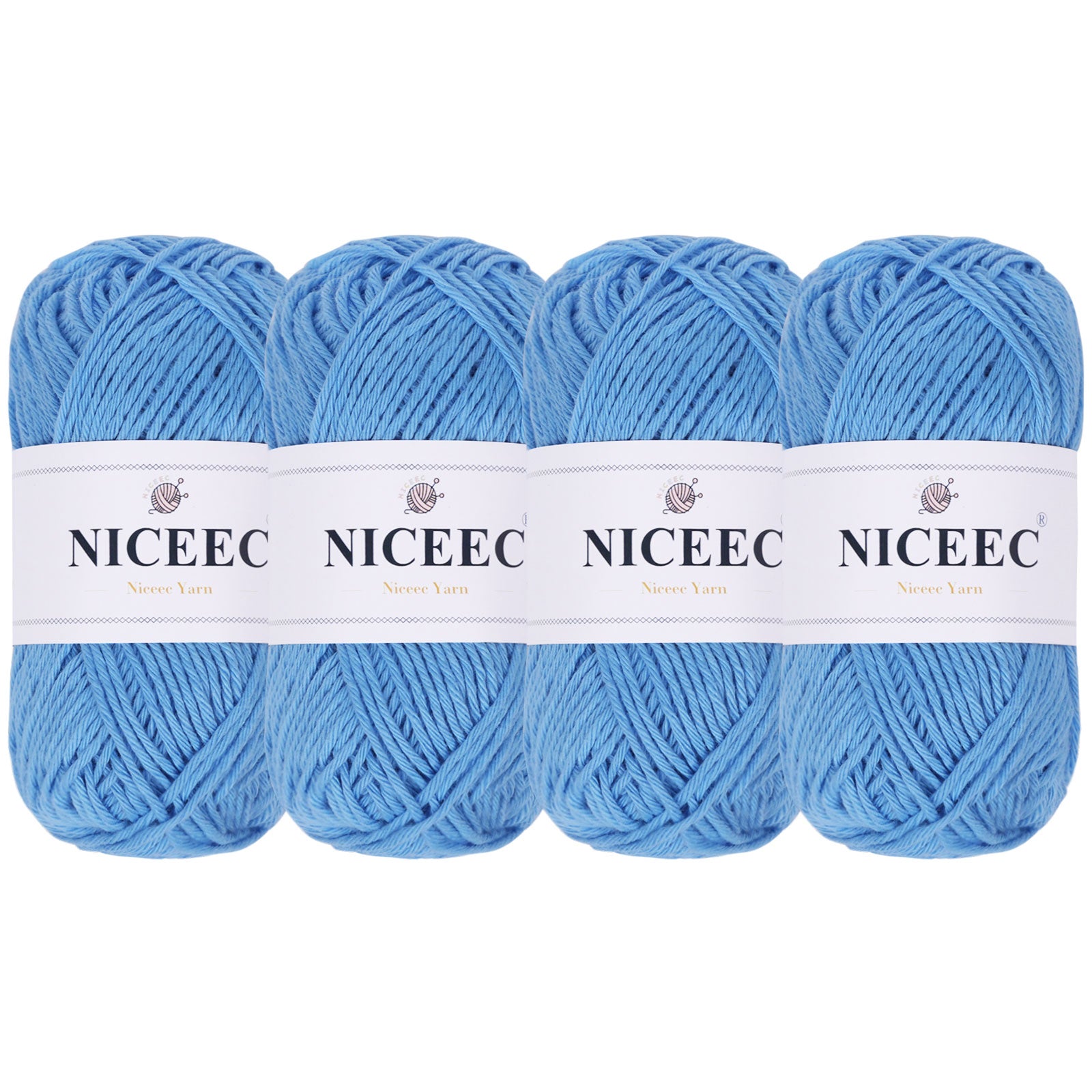 NICEEC Soft Baby Cotton Yarn, DK Weight, DIY Craft Blanket Yarn for Crochet & Knitting