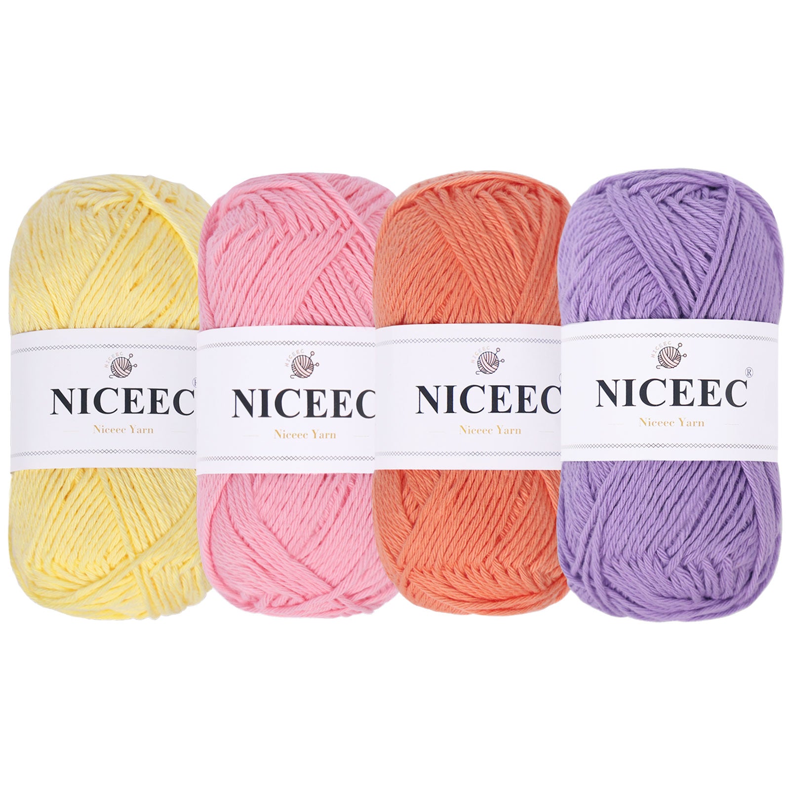 NICEEC Soft Baby Cotton Yarn, DK Weight, DIY Craft Blanket Yarn for Crochet & Knitting