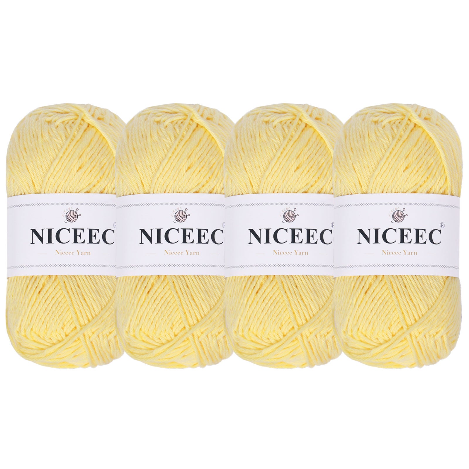 NICEEC Soft Baby Cotton Yarn, DK Weight, DIY Craft Blanket Yarn for Crochet & Knitting