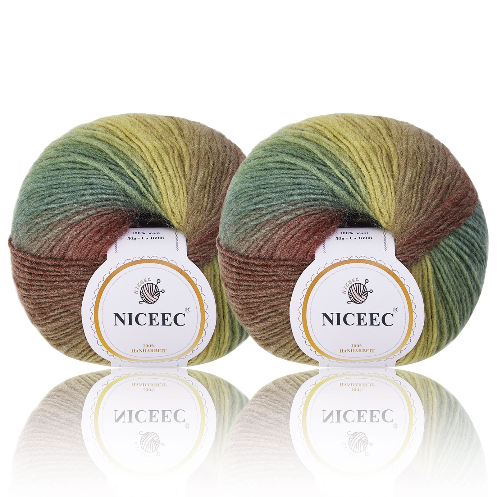 Hilo suave arcoíris 100 % lana degradado multicolor para tejer a crochet