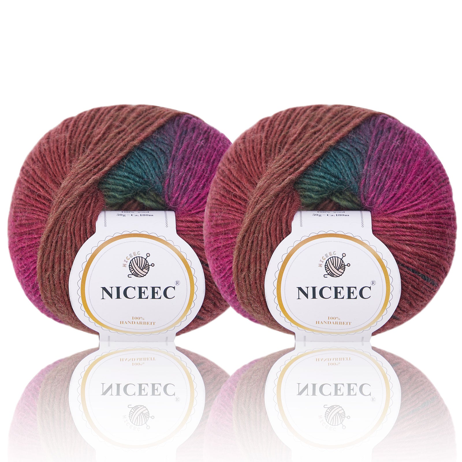 Hilo suave arcoíris 100 % lana degradado multicolor para tejer a crochet