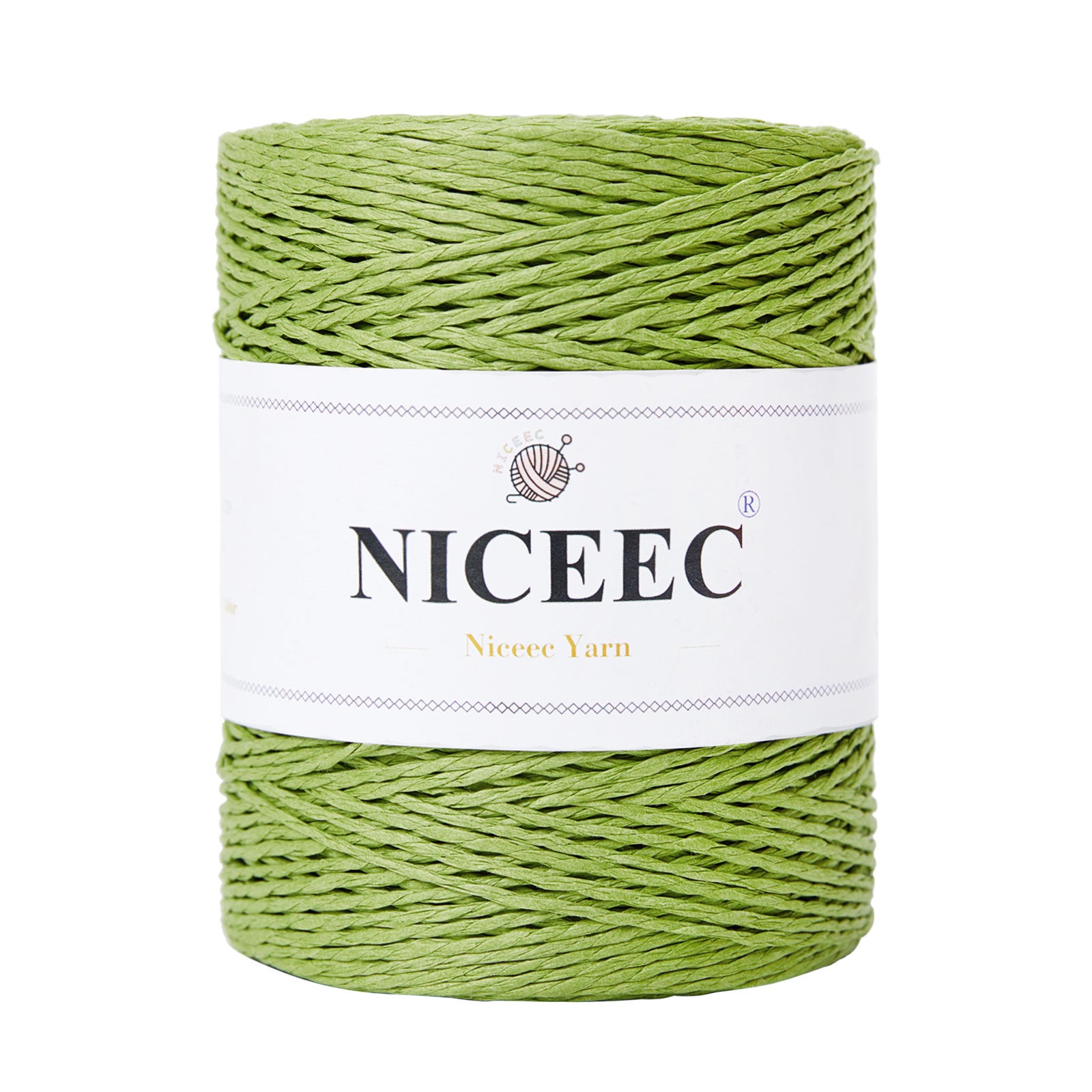 NICEEC 1 Skein Paper Yarn for Crocheting -Easy Croceht, Raffia Yarn for Sun Hat & DIY Home Decor - 5.3oz/262yds