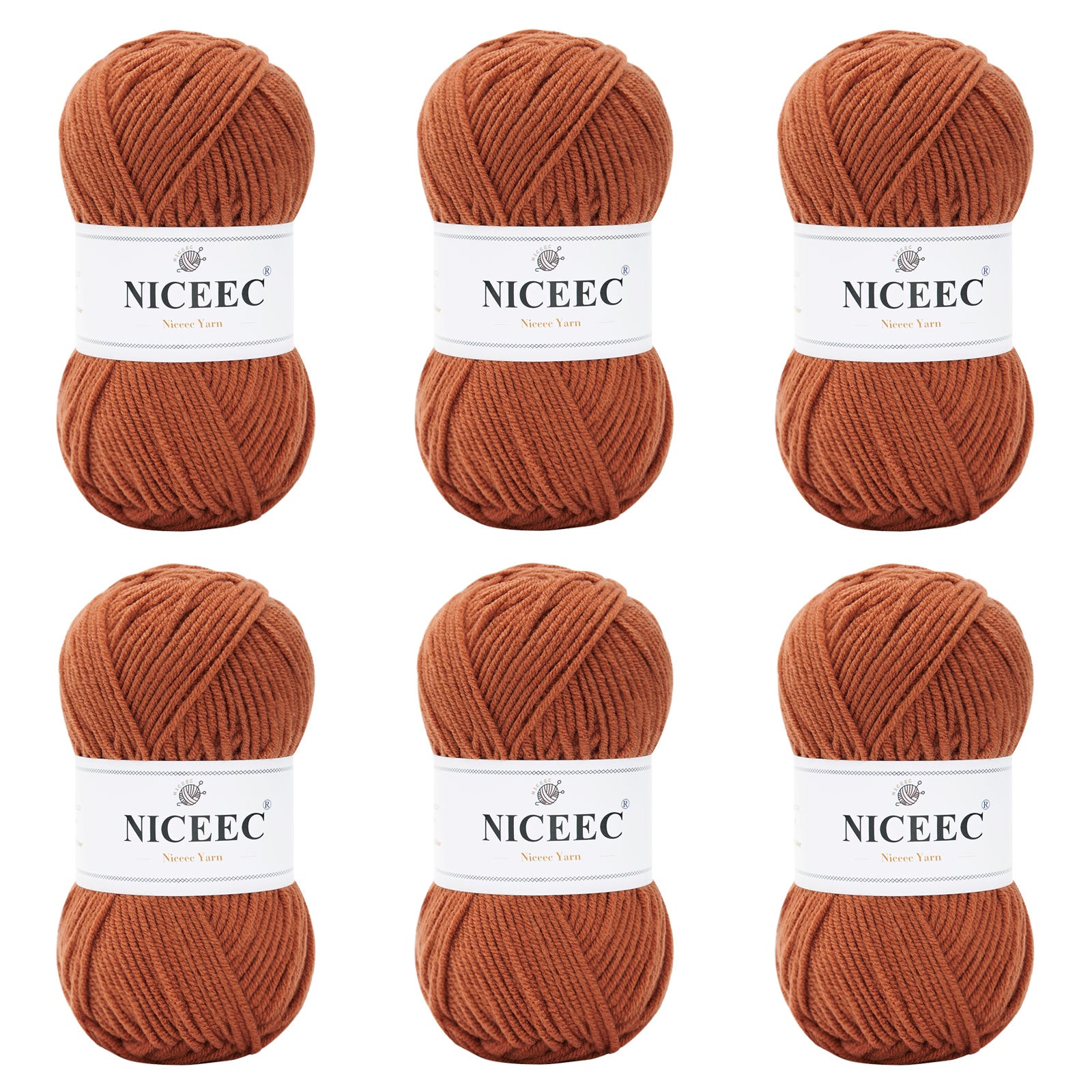 NICEEC 300g Soft Assorted Colors Yarn - Sport Weight,100% Acrylic, 4 Ply, Bonbons Yarn for Crochet & Knit, DIY Project Starter Kit for Kids or Adults(Total 870yds)