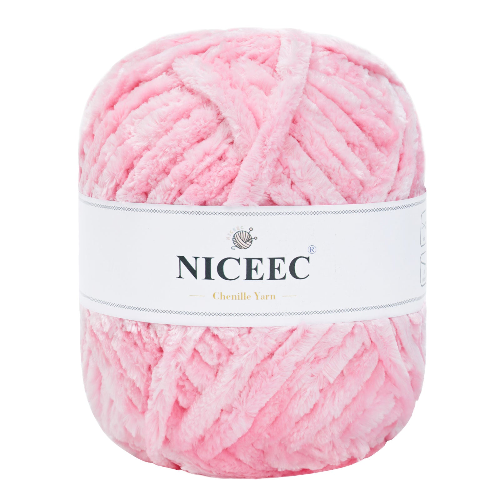 NICEEC 300g Soft Chenille Yarn Blanket Velvet Yarn for Knitting, Crochet, Weaving DIY Craft Total Length 150m (164yds)