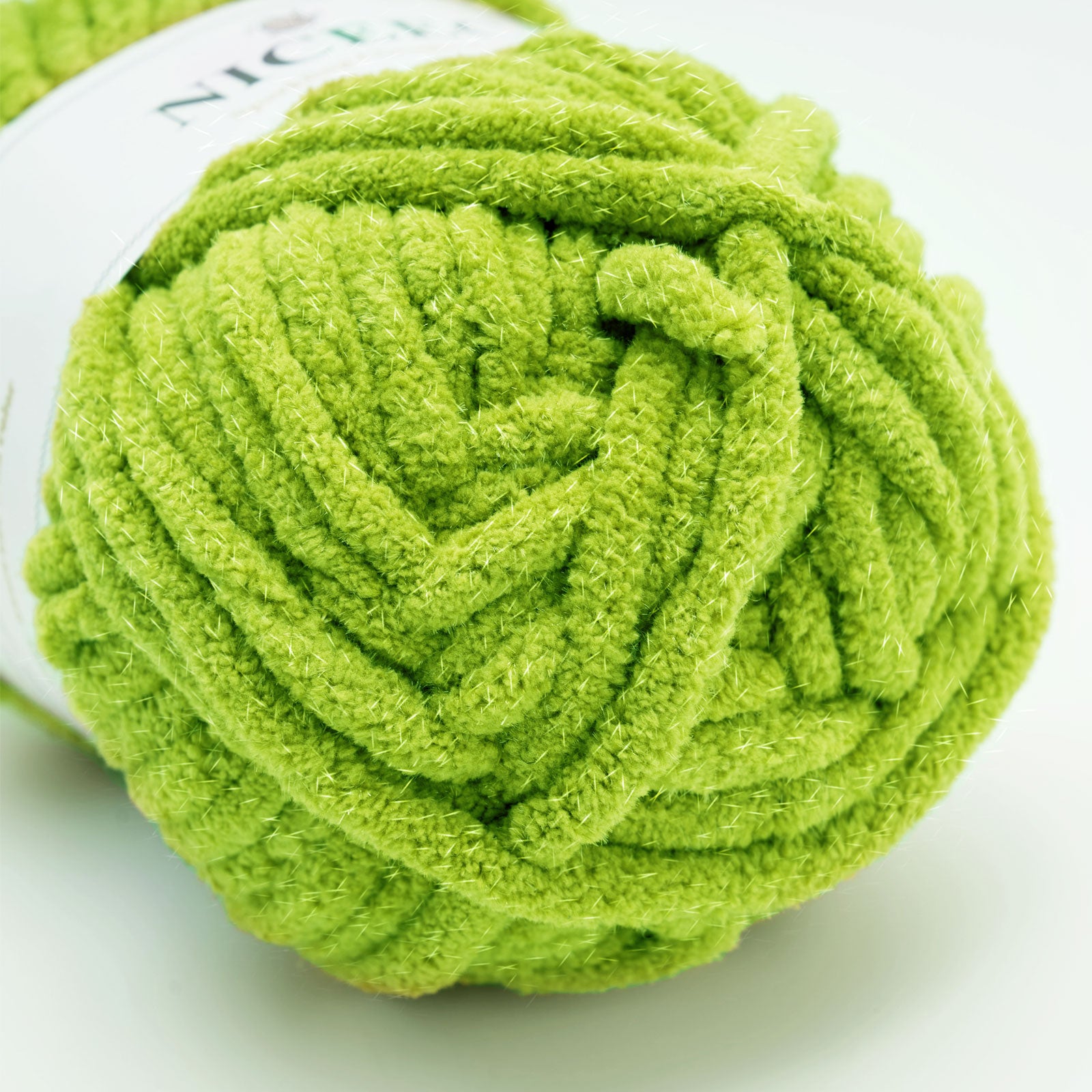NICEEC - 3 madejas de hilo de chenilla brillante, suave, para tejer a crochet, mantas, manualidades y manualidades - Largo total: 3 x 50 m (3 x 55 yardas, 100 g x 3) 