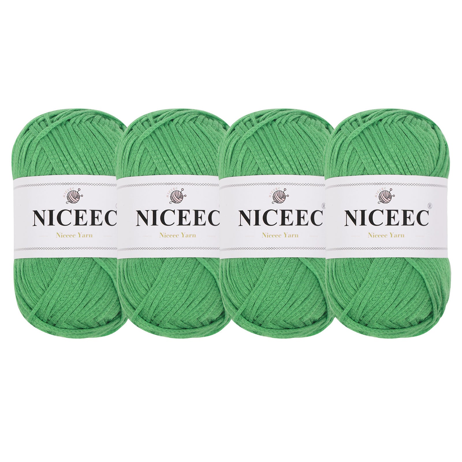 NICEEC 4 Skeins Soft Tube Yarn, 100% Acrylic, Easy Crochet & Knitting, Beginner Friendly, DIY Craft Yarn