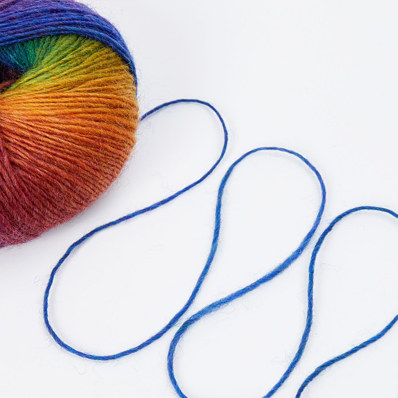 Hilo suave arcoíris 100 % lana degradado multicolor para tejer a crochet