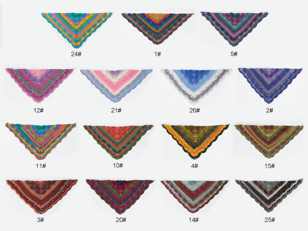 Hilo suave arcoíris 100 % lana degradado multicolor para tejer a crochet
