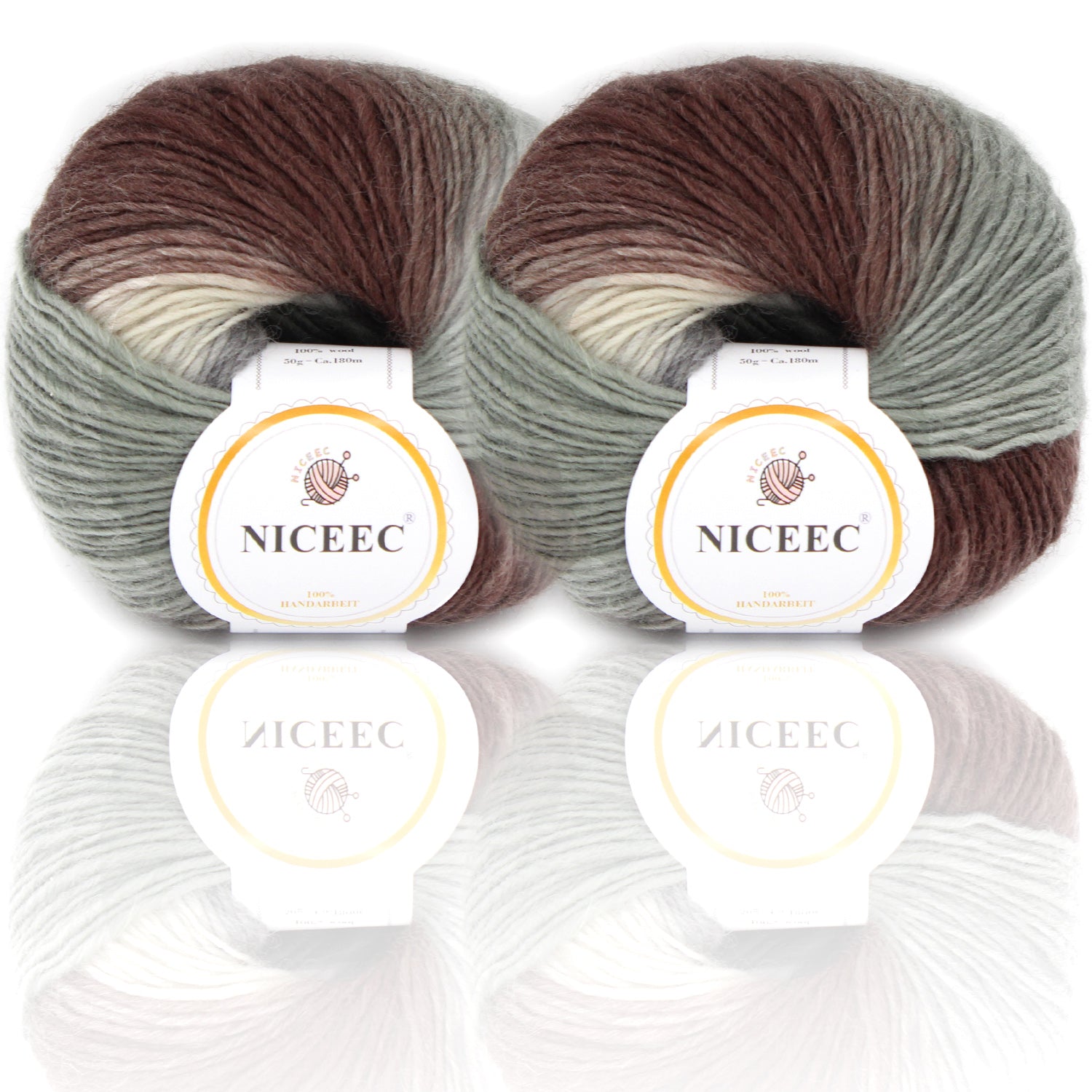 Hilo suave arcoíris 100 % lana degradado multicolor para tejer a crochet