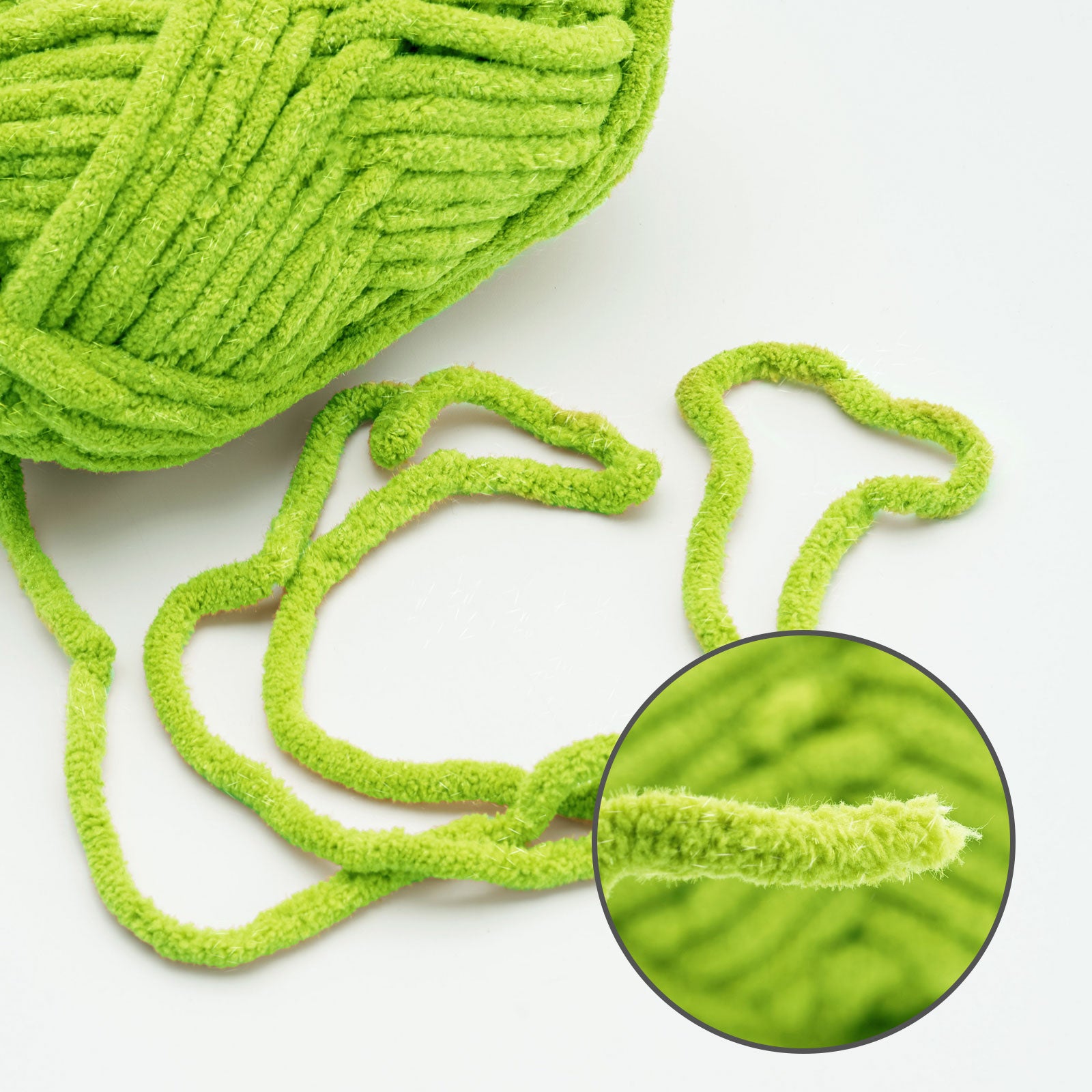 NICEEC - 3 madejas de hilo de chenilla brillante, suave, para tejer a crochet, mantas, manualidades y manualidades - Largo total: 3 x 50 m (3 x 55 yardas, 100 g x 3) 