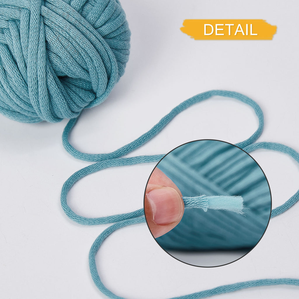 NICEEC 4 Skeins Soft Cotton-Nylon Blend Yarn for Crochet & Knitting - Easy-Use, Beginner Friendly, DIY Craft Yarn - Total Length 220yds (7.1oz)