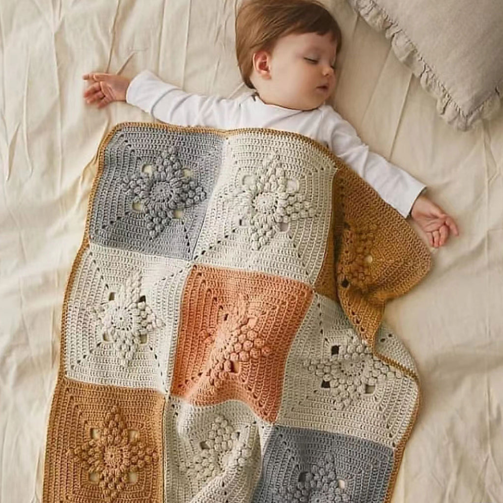 NICEEC - 4 madejas de hilo suave para bebé, 100 % algodón, para crochet, 4 capas, para mantas, manualidades, grosor de hilo, longitud total: 4 x 175 yardas/4 x 50 g 