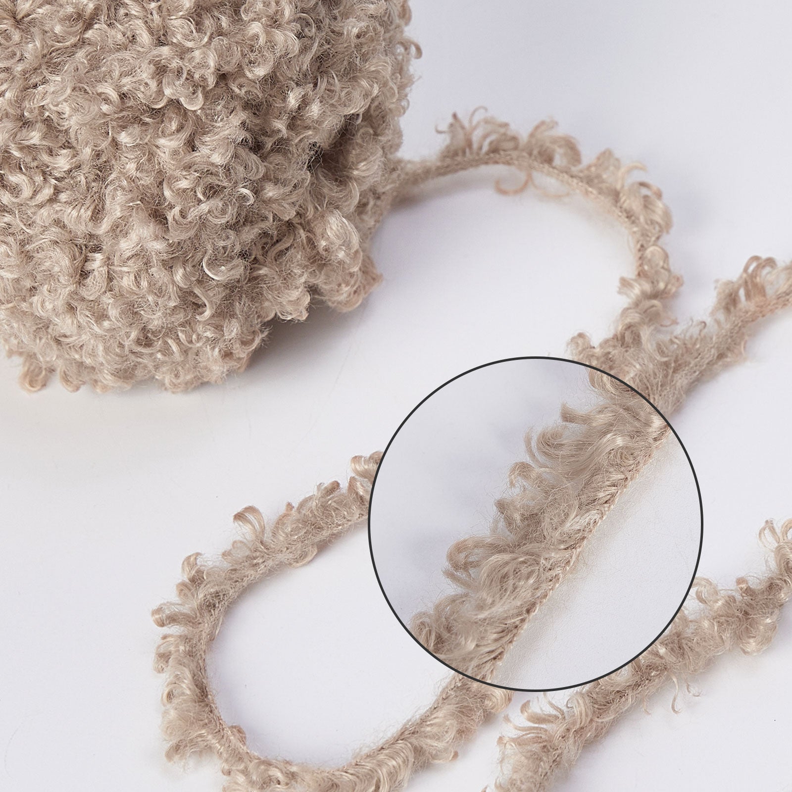 NICEEC 2 Skeins Teddy Fur Yarn Super Soft Yarn Chunky Fluffy Faux Fur Yarn Fuzzy Yarn Eyelash Yarn for Crochet Knit -Total Length 2×50m(2×55yds,3.53oz×2)