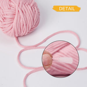 NICEEC 4 Skeins Crochet Yarn Soft Knitting Yarn for Beginners Cotton-Nylon Blend Yarn Easy-Use Yarn for Starters Crochet Kit Making Yarn for DIY Craft Total Length 4×55yds(4×1.76oz)