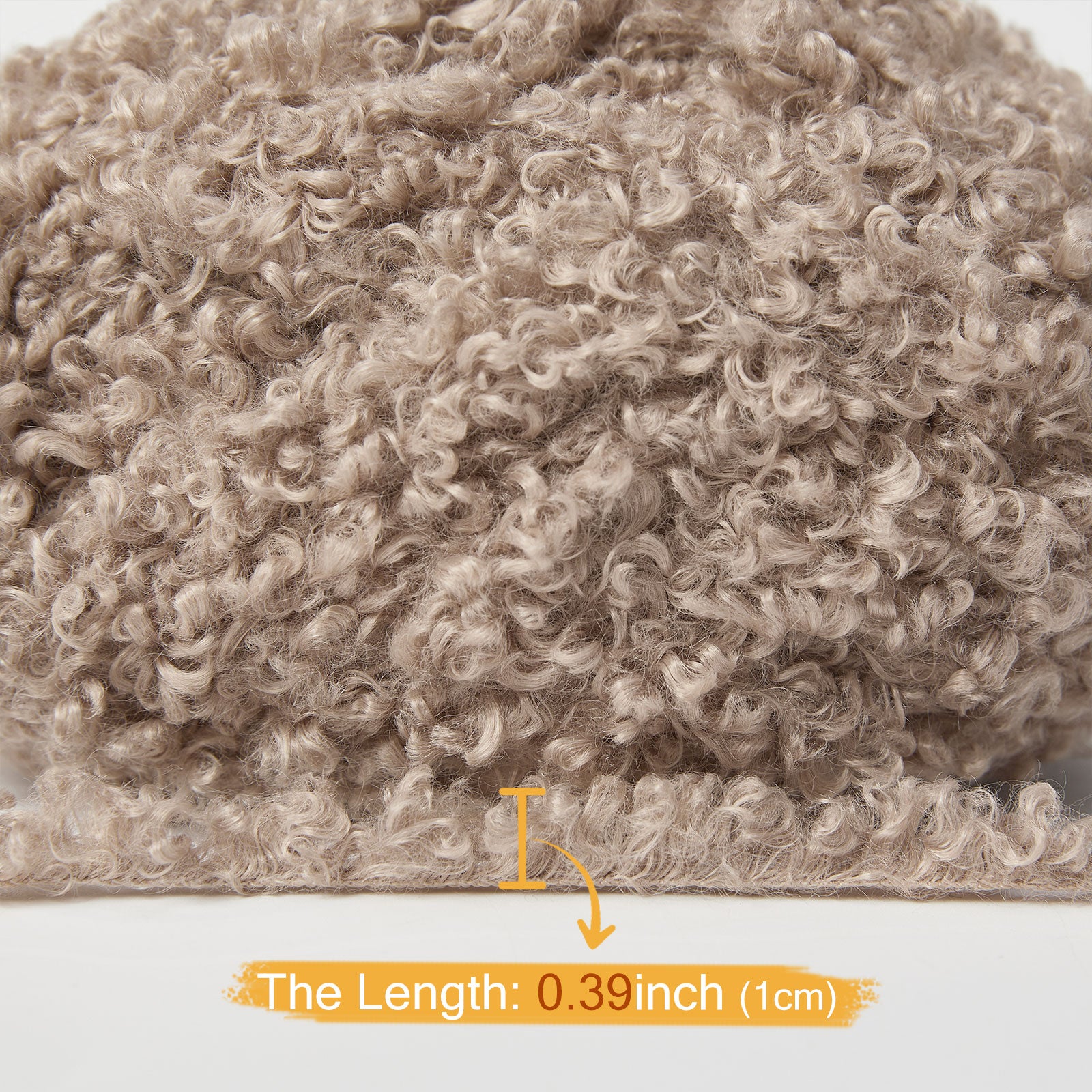 NICEEC - 2 madejas de hilo de peluche, súper suave, grueso y esponjoso, de piel sintética, con pestañas para tejer a crochet - Longitud total: 2 x 50 m (2 x 55 yardas, 3,53 oz x 2) 