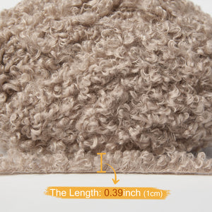 NICEEC 2 Skeins Teddy Fur Yarn Super Soft Yarn Chunky Fluffy Faux Fur Yarn Fuzzy Yarn Eyelash Yarn for Crochet Knit -Total Length 2×50m(2×55yds,3.53oz×2)