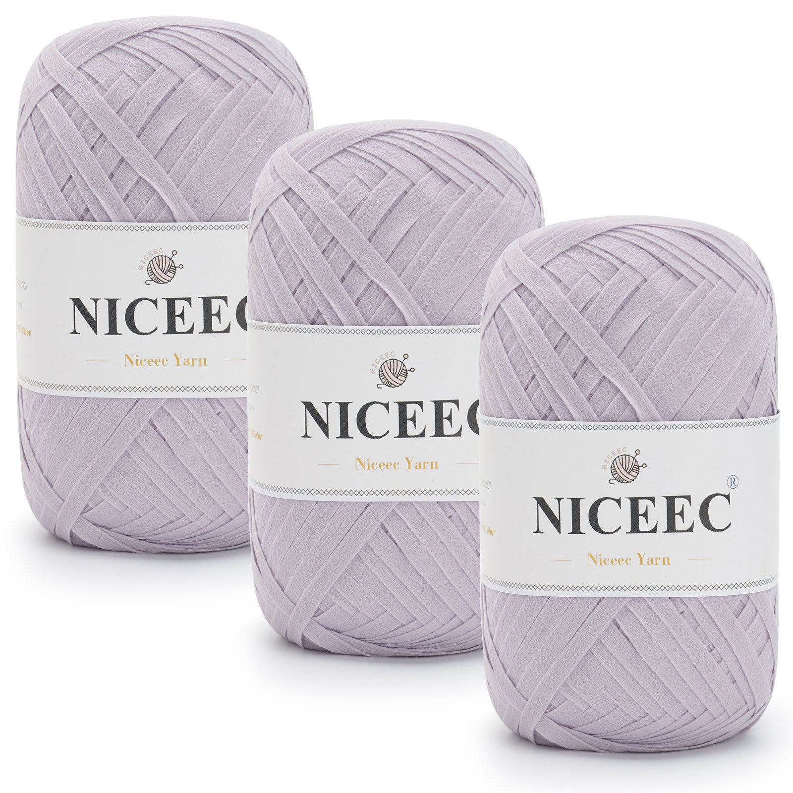Hilo de papel kraft NICEEC, hilo de rafia, hilo de cinta suave para manualidades, hilo de poliéster para crochet y tejido DIY. Longitud total: 390 m (427 yardas, 150 g). 