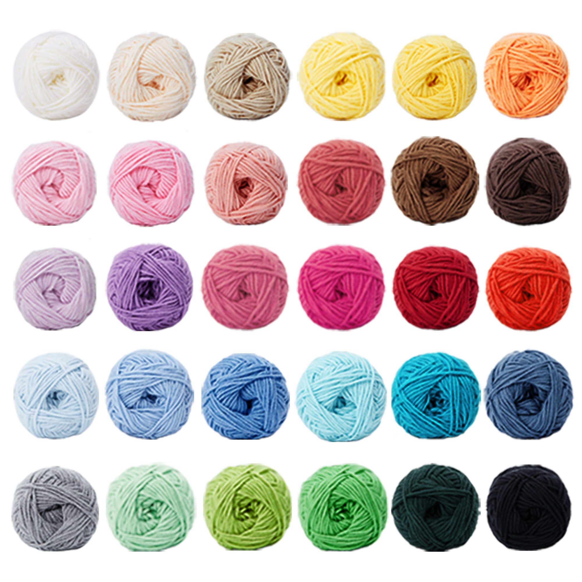 NICEEC 5 Skeins Cotton Blend Yarn Soft Yarn for Crocheting Baby Blanket Yarn for Knitting Easy Use 4 Ply Yarn Multicolored Yarn for DIY Craft