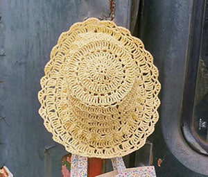 NICEEC 1 Skein Paper Yarn for Crocheting -Easy Croceht, Raffia Yarn for Sun Hat & DIY Home Decor - 5.3oz/262yds