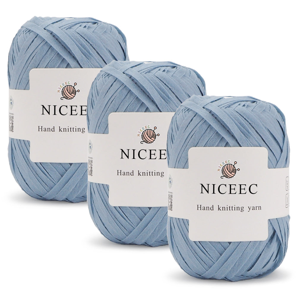 Hilo de papel kraft NICEEC, hilo de rafia, hilo de cinta suave para manualidades, hilo de poliéster para crochet y tejido DIY. Longitud total: 390 m (427 yardas, 150 g). 