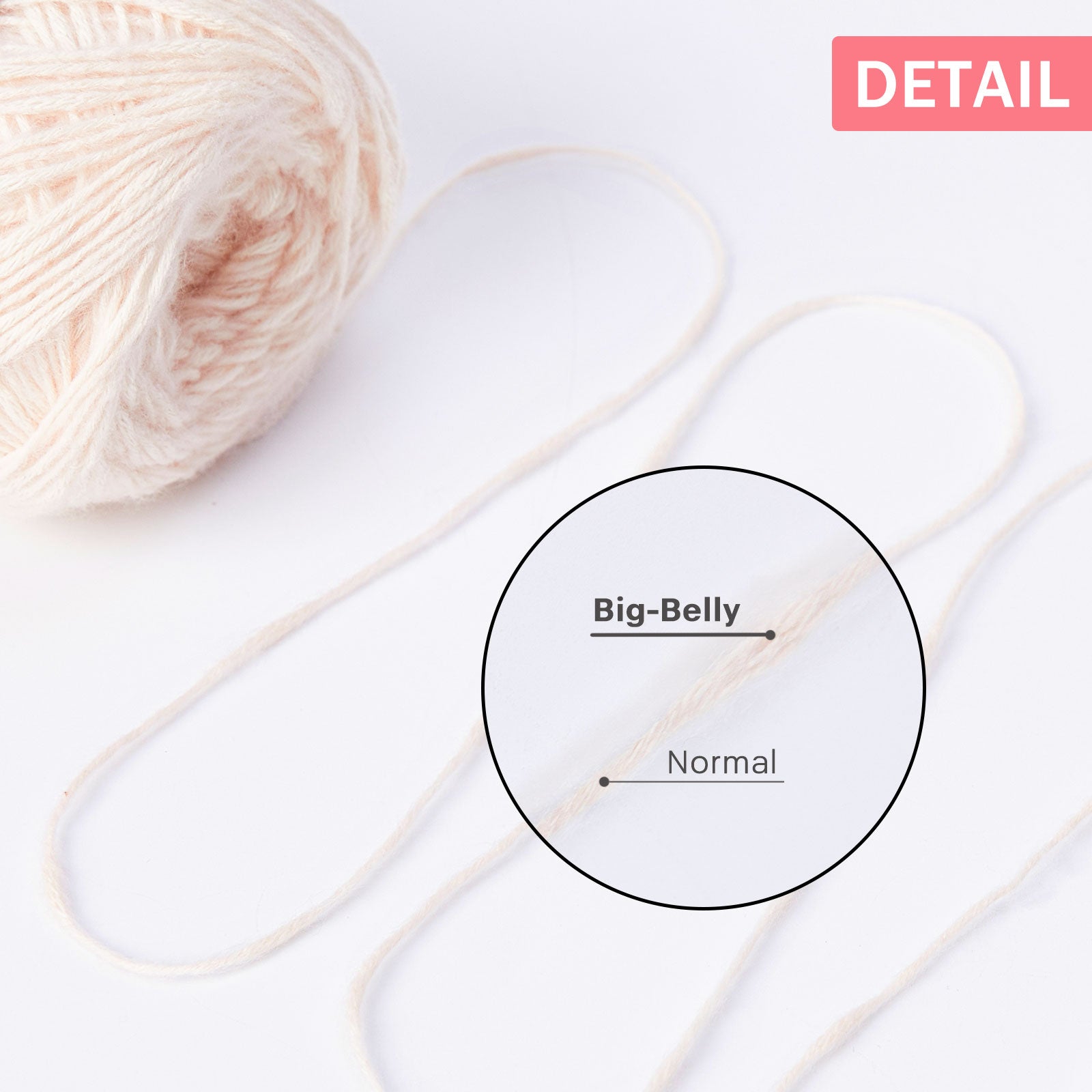NICEEC 3 Skeins Big-Belly Air Yarn Baby Cotton Yarn for Knitting Fancy Yarn Soft Cotton Blend Sport Weight Yarn for Crochet Total Length(3×295yds, 3×3.5oz)