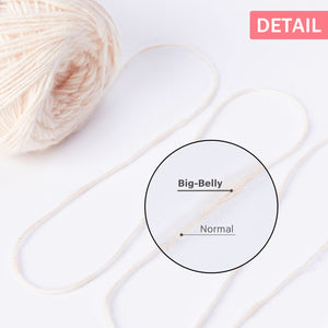 NICEEC 3 Skeins Big-Belly Air Yarn Baby Cotton Yarn for Knitting Fancy Yarn Soft Cotton Blend Sport Weight Yarn for Crochet Total Length(3×295yds, 3×3.5oz)