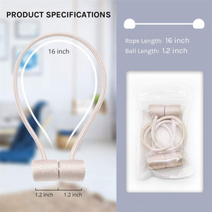 Magnetic Curtain Tiebacks 16 Inch Modern Handmade Weave Rope Curtain Holdbacks Convenient Decorative Curtain Drape Tie Backs
