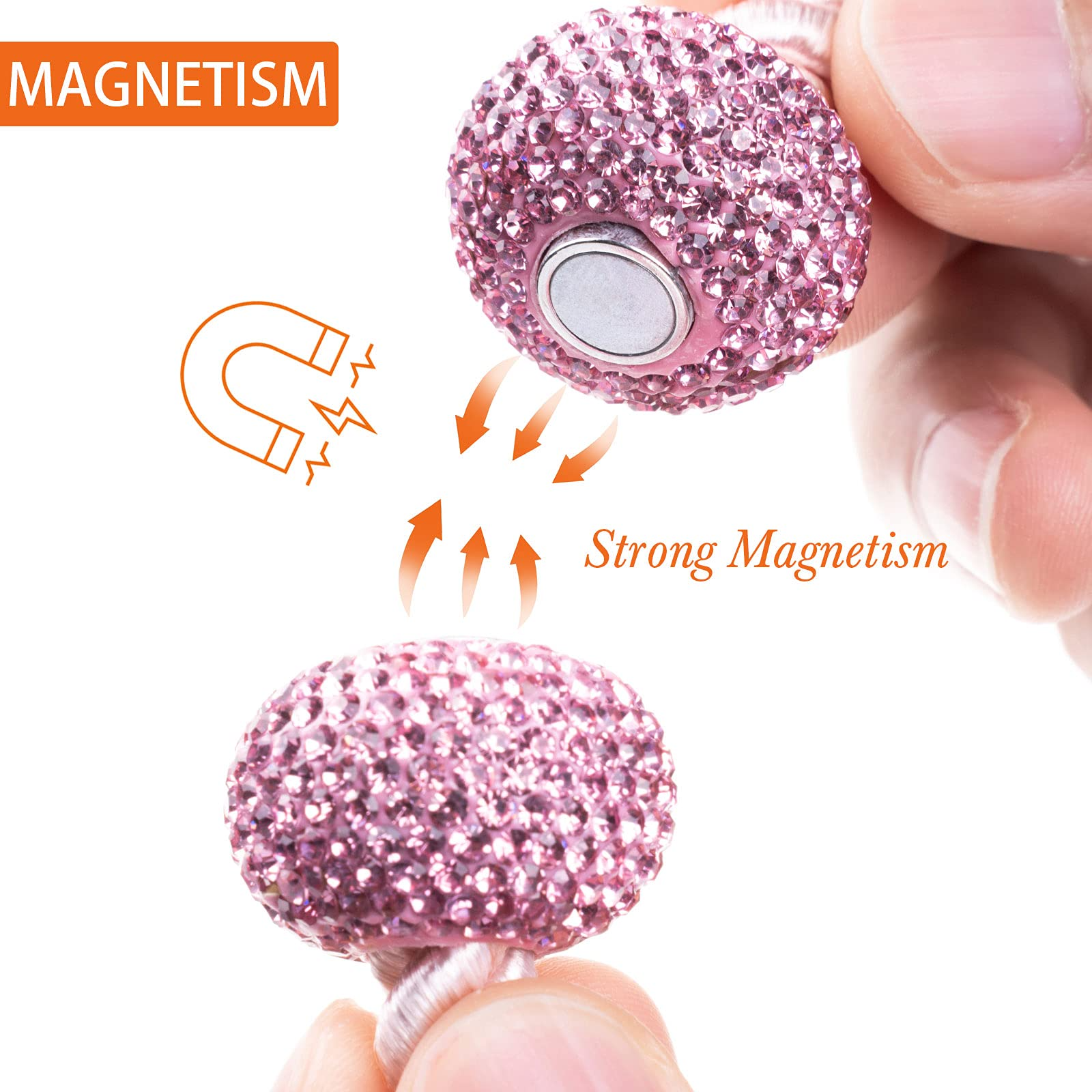 Diamond-Studded Magnetic Curtain Tiebacks Bling Crystal Decorative Drape Tie Backs
