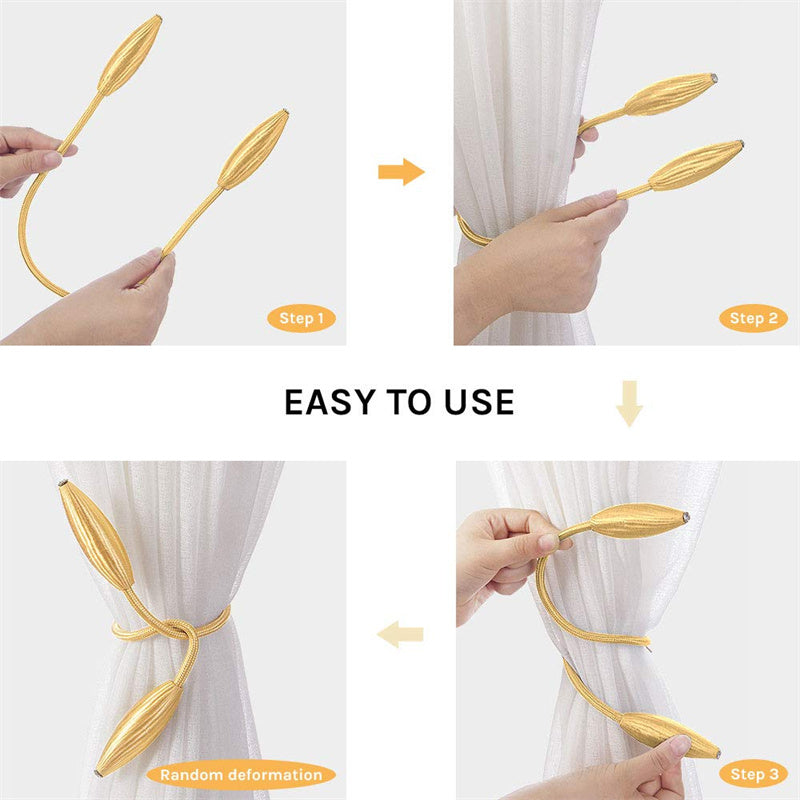 DIY Twist Curtain Tiebacks Creative Decorative Crystal Drape Tie Backs European Style Random Modelling Curtain Holdbacks