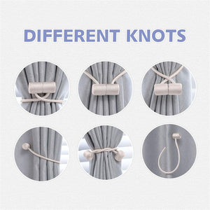 Magnetic Curtain Tiebacks 16 Inch Modern Handmade Weave Rope Curtain Holdbacks Convenient Decorative Curtain Drape Tie Backs