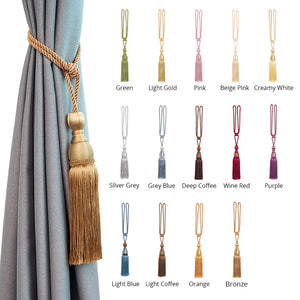 Mesh Ball Tassel Curtain Tiebacks European Vintage Style High-Grade Curtain Holdbacks