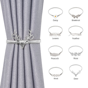 Spring Rope Curtain Tiebacks Convenient Decorative Alloy Drape Holdbacks Modern Simple Style Curtain Tie Backs